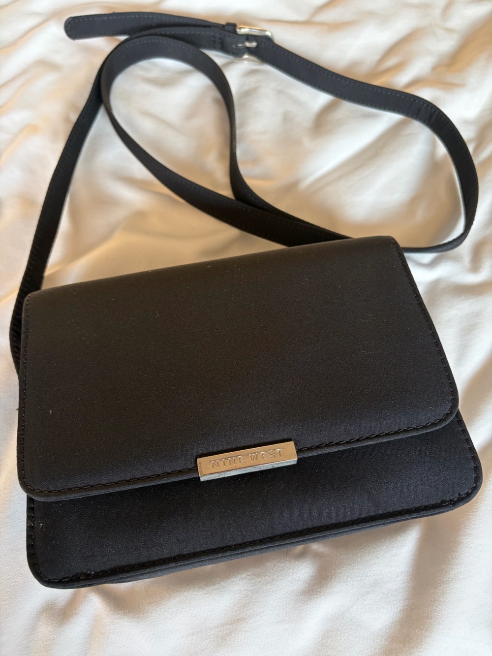 Nine West Black Slim Crossbody Wallet Bag